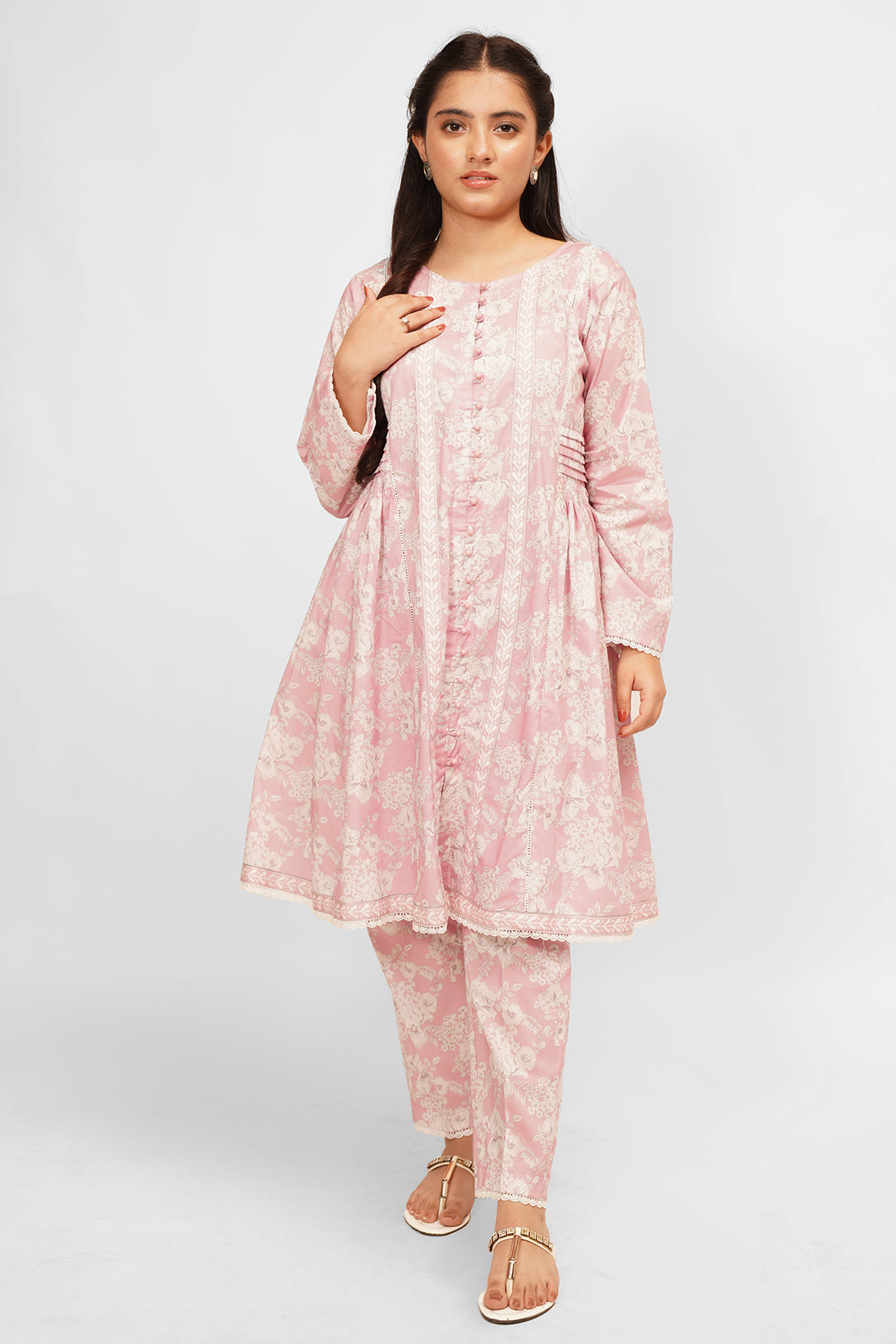 2 Piece Digital Printed Lawn Cotton Suit with Trouser ALPRTW-017