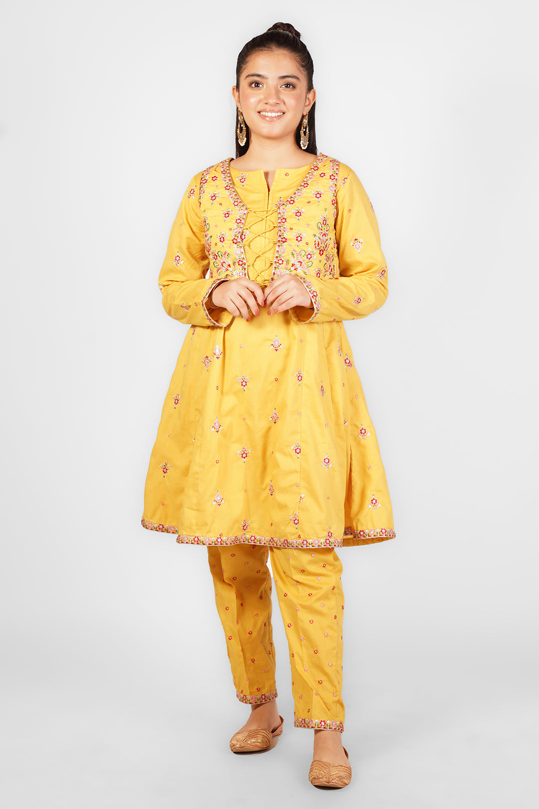 3 Piece Suit Jacquard Embroidered Suit with Koti & Trouser SFC-192