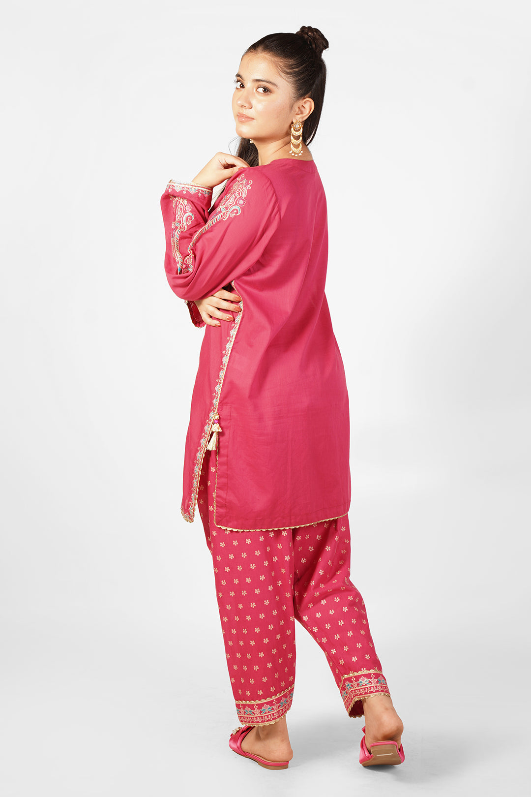 2 Piece Embroidered Suit SFC-198