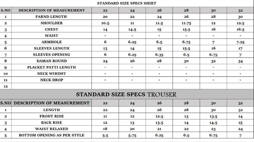 Size Guide