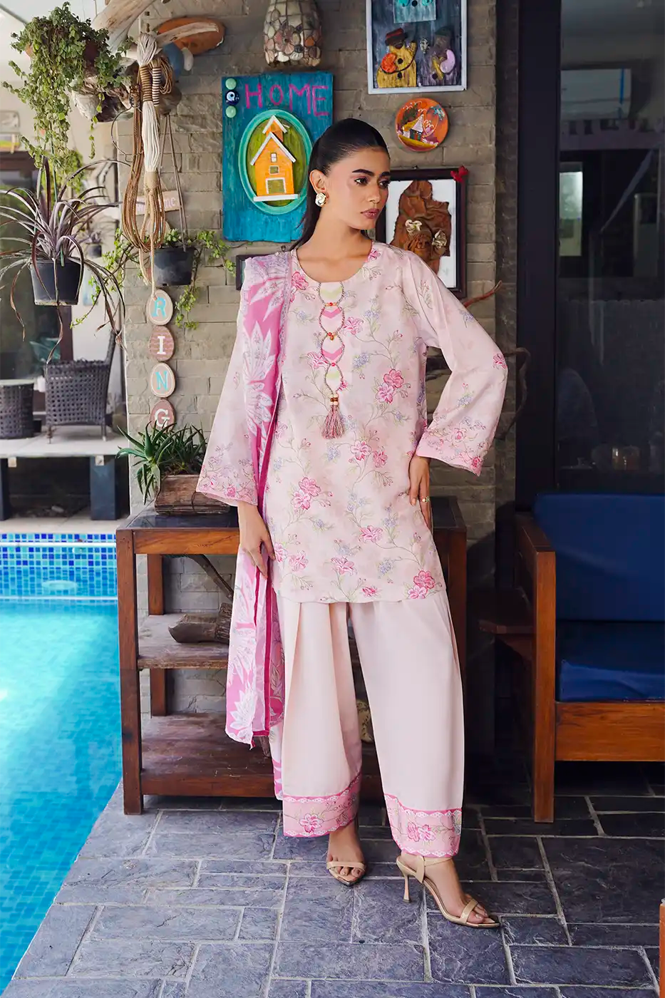 Blush Rose Poly Cambric 3-Piece Suit - F-WP-26-05