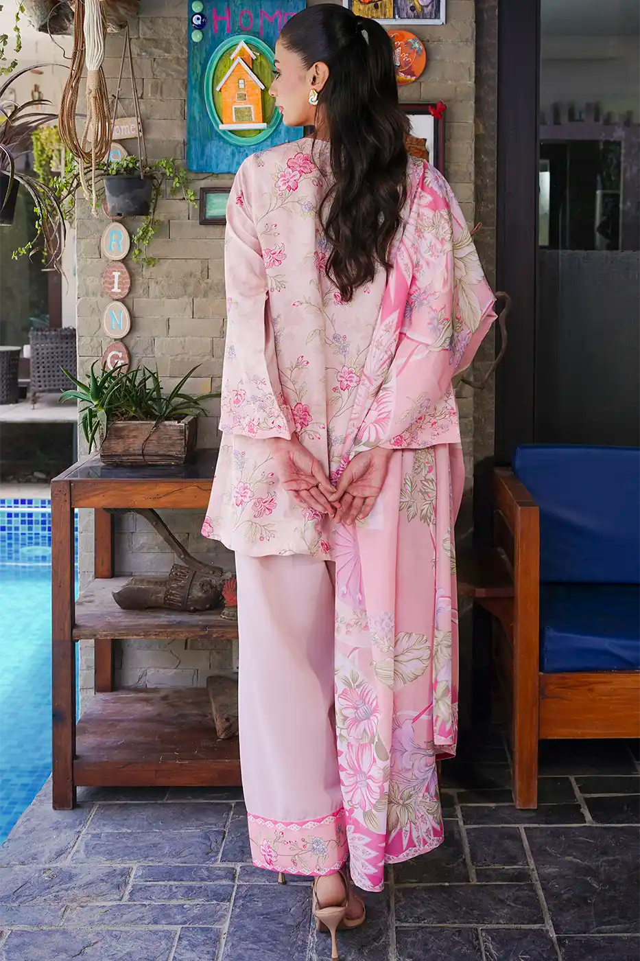 Blush Rose Poly Cambric 3-Piece Suit - F-WP-26-05