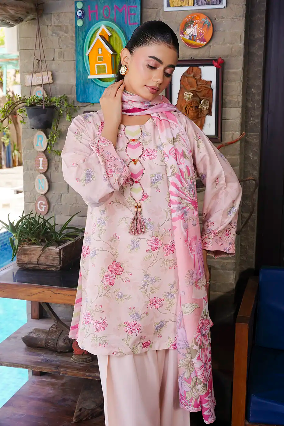 Blush Rose Poly Cambric 3-Piece Suit - F-WP-26-05