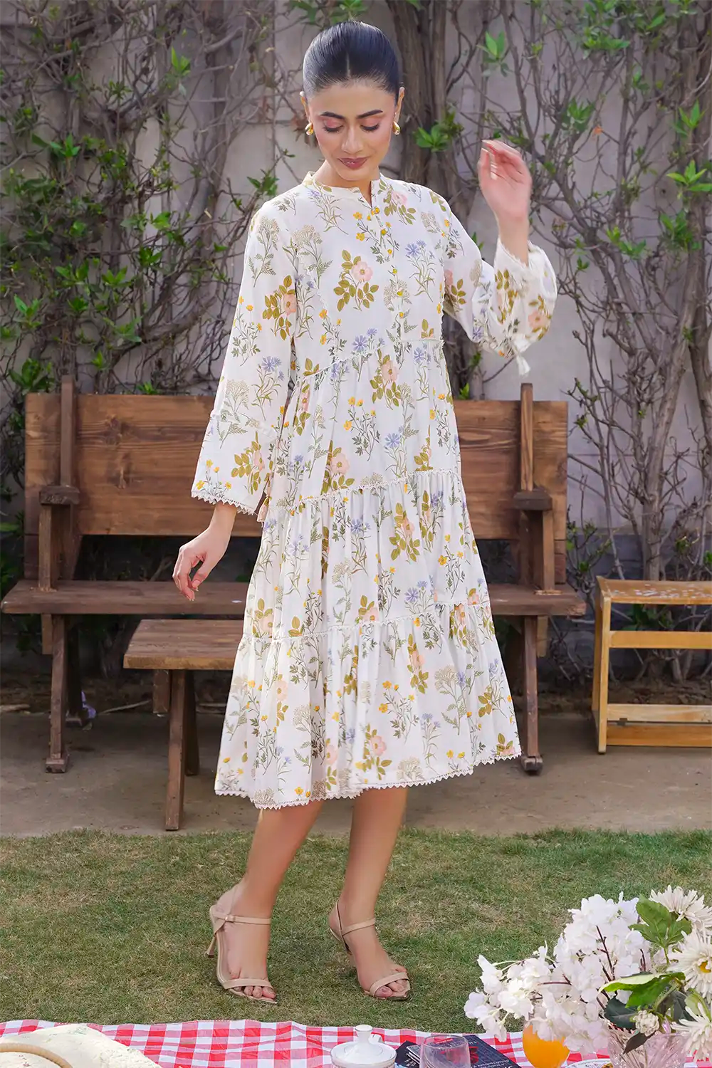 Printed Lawn Frock Maxi - T-ALP-MAXI-019