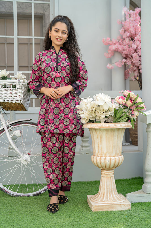 2 Piece Cotton Khaddar Digital Printed Suit Outfit T-CK-005
