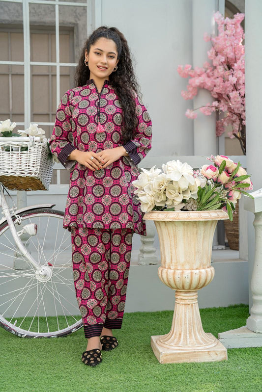 2 Piece Cotton Khaddar Digital Printed Suit Outfit T-CK-005