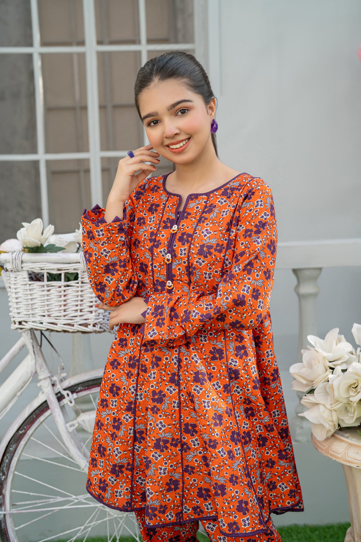 2 Piece Suit Cotton Khaddar Digital Printed Casual Wear T-CK-003