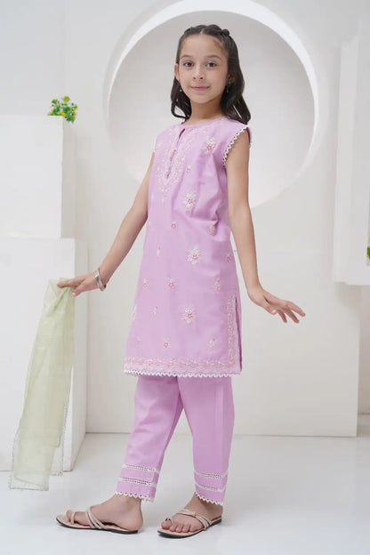 3 Piece Embroidered Suit Organza Dupatta GS-EMB-001