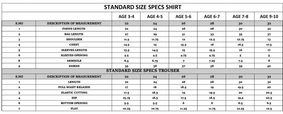 Size Guide