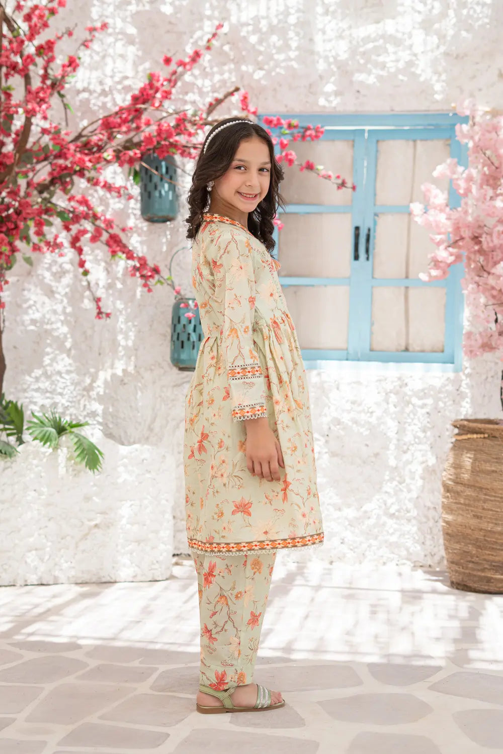 Printed Lawn Frock Co-Ord Set - K-ALP-S26-002