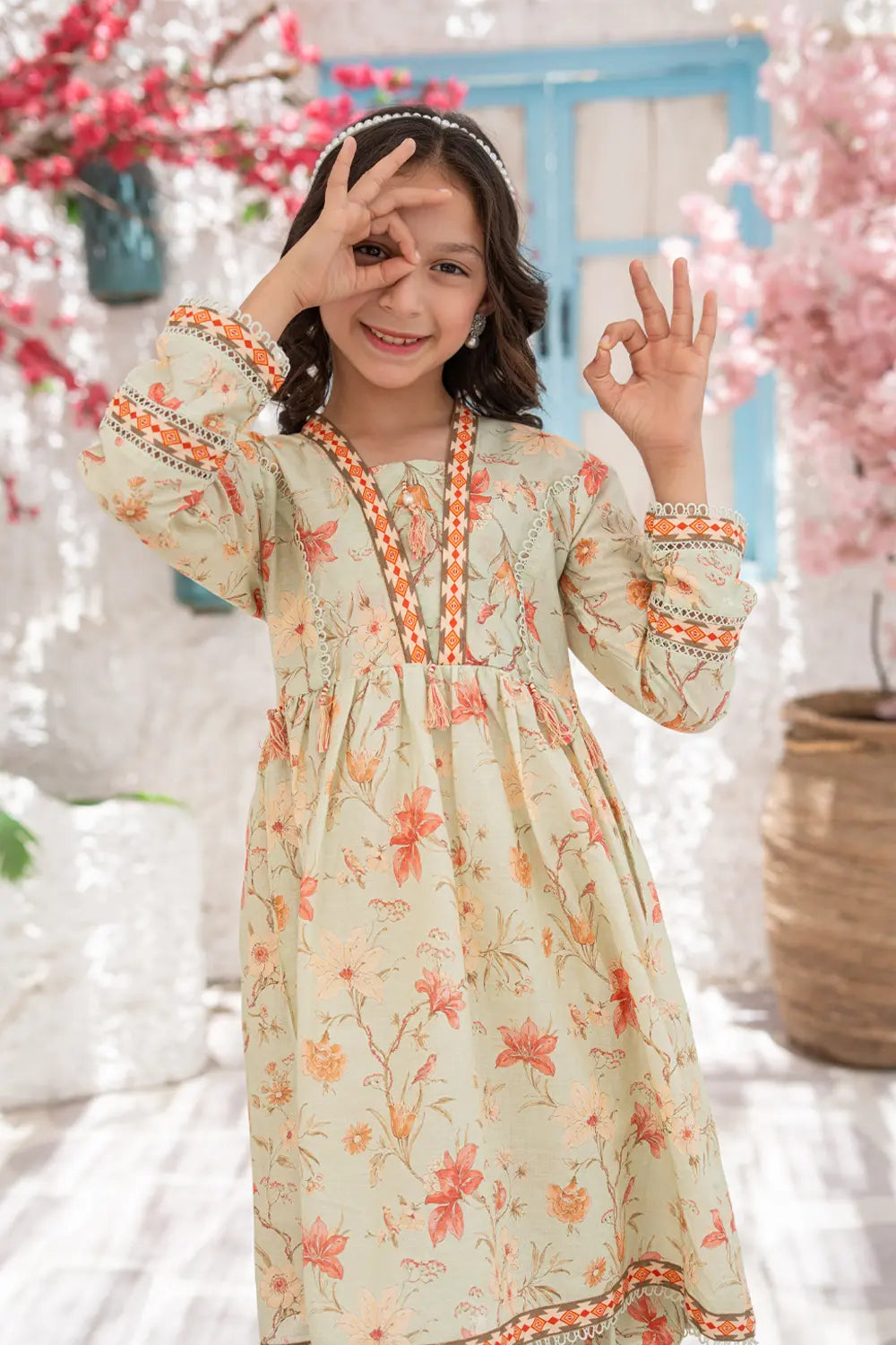 Printed Lawn Frock Co-Ord Set - K-ALP-S26-002