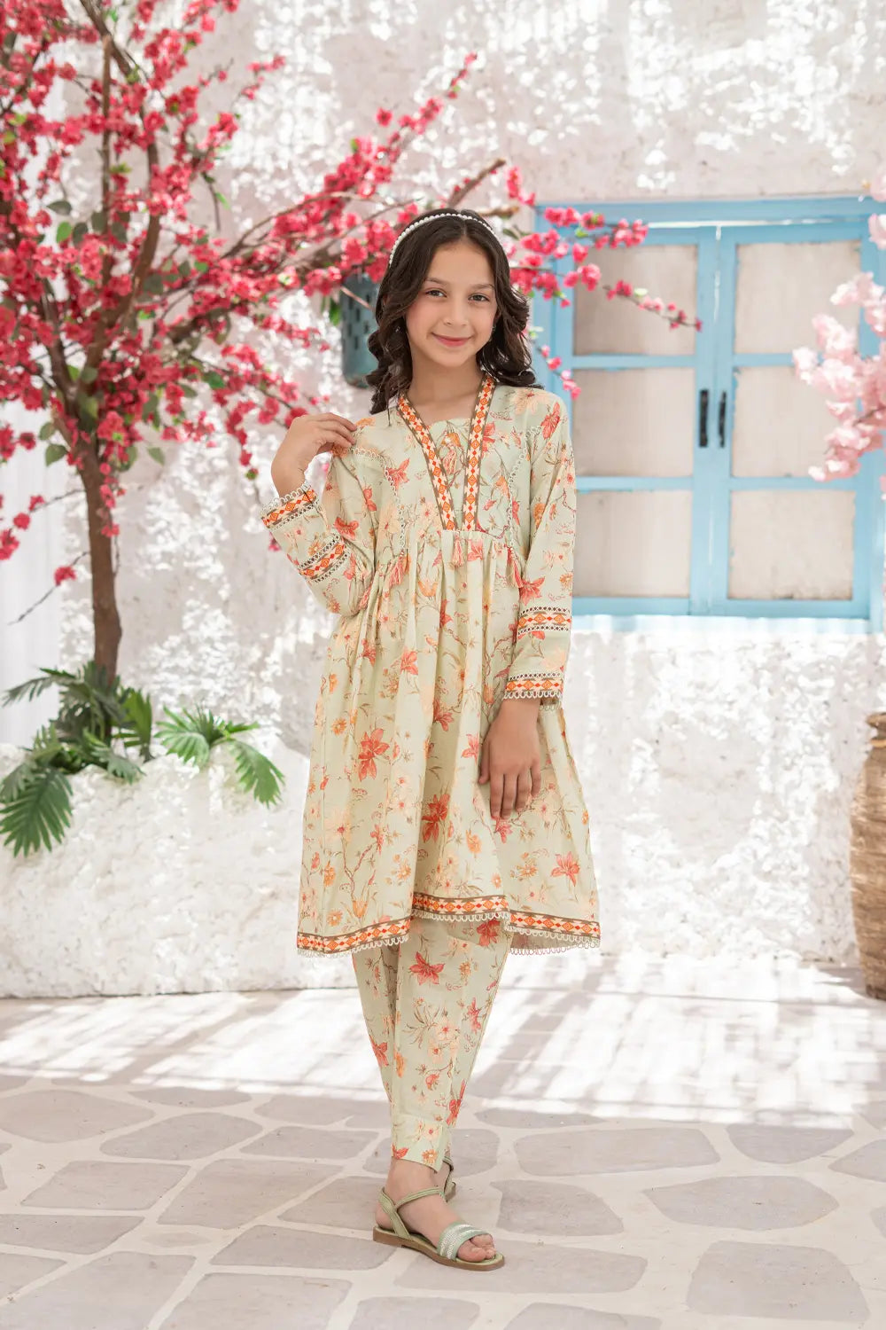 Printed Lawn Frock Co-Ord Set - K-ALP-S26-002