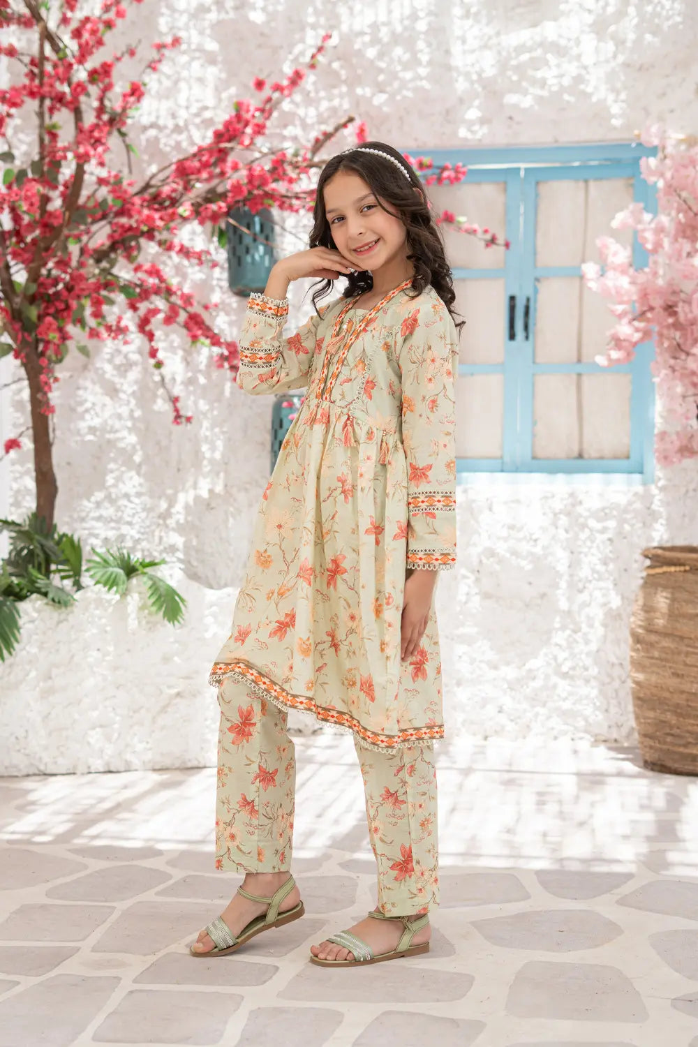 Printed Lawn Frock Co-Ord Set - K-ALP-S26-002