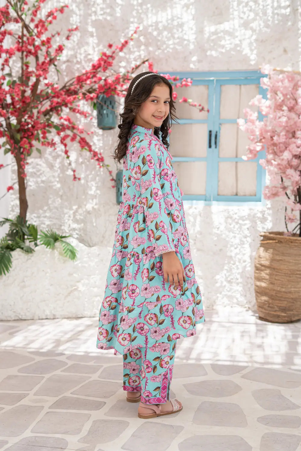 Printed Lawn Frock Co-Ord Set - K-ALP-S26-005