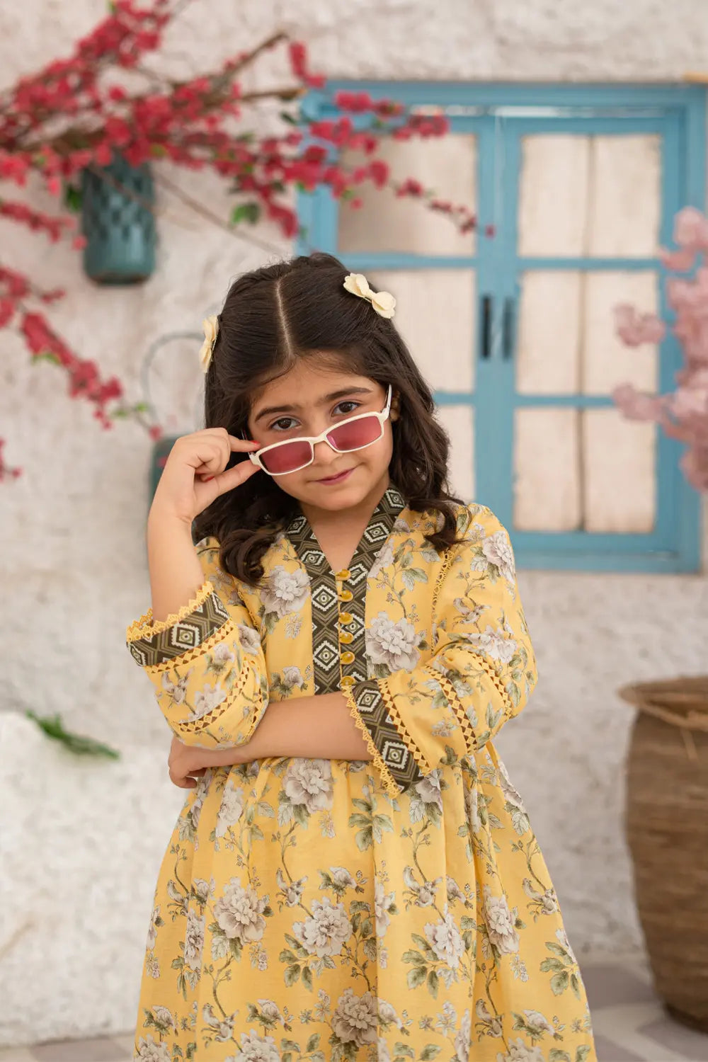 Printed Lawn Long Frock Co-Ord Set - K-ALP-S26-006