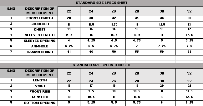 Size Guide