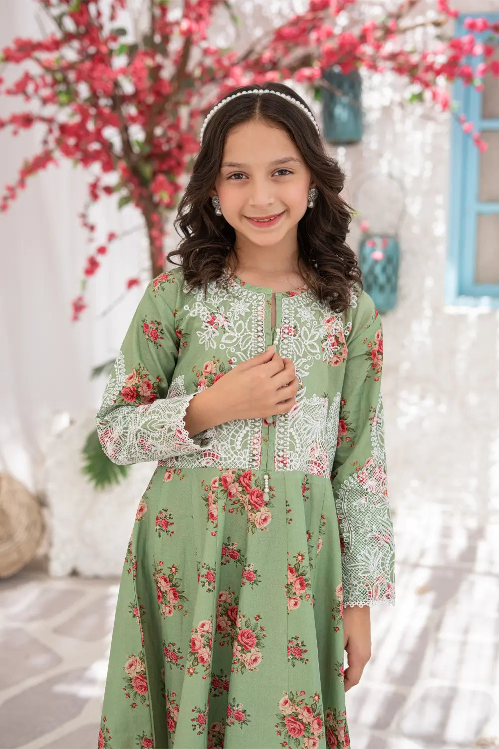 Embroidered Anarkali Frock Co-Ord Set - K-ALP-S26-111