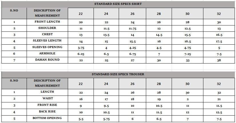 Size Guide
