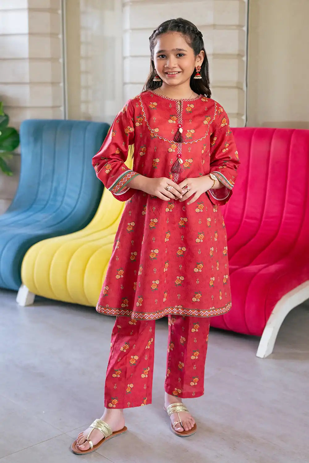 Printed Lawn Co-Ord Set - K-ALPRTW-025