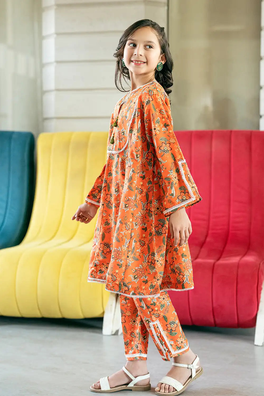 2 Piece Poly Lawn Printed Co-Ord Set – All Over Frock K-ALPRTW-046