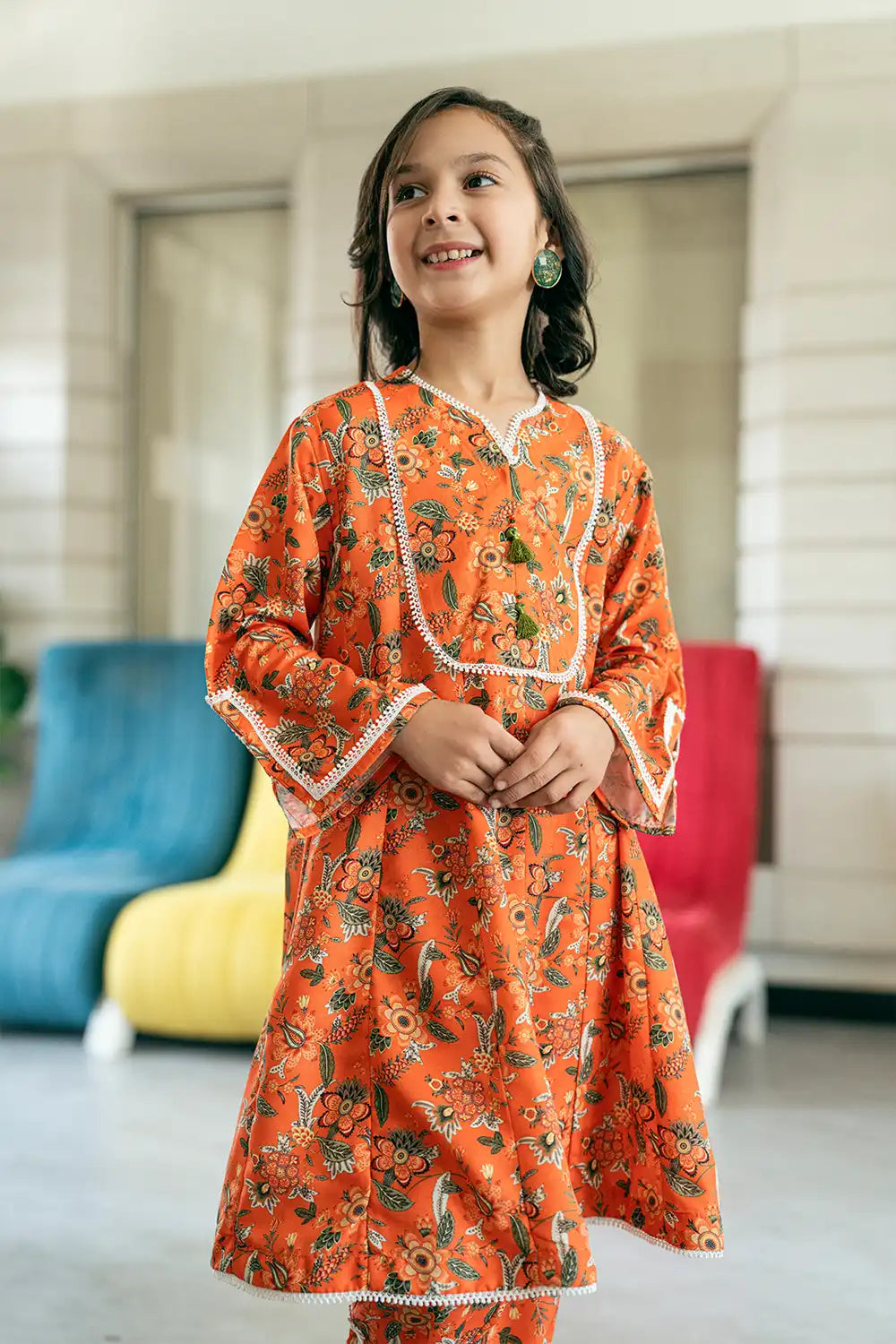 2 Piece Poly Lawn Printed Co-Ord Set – All Over Frock K-ALPRTW-046