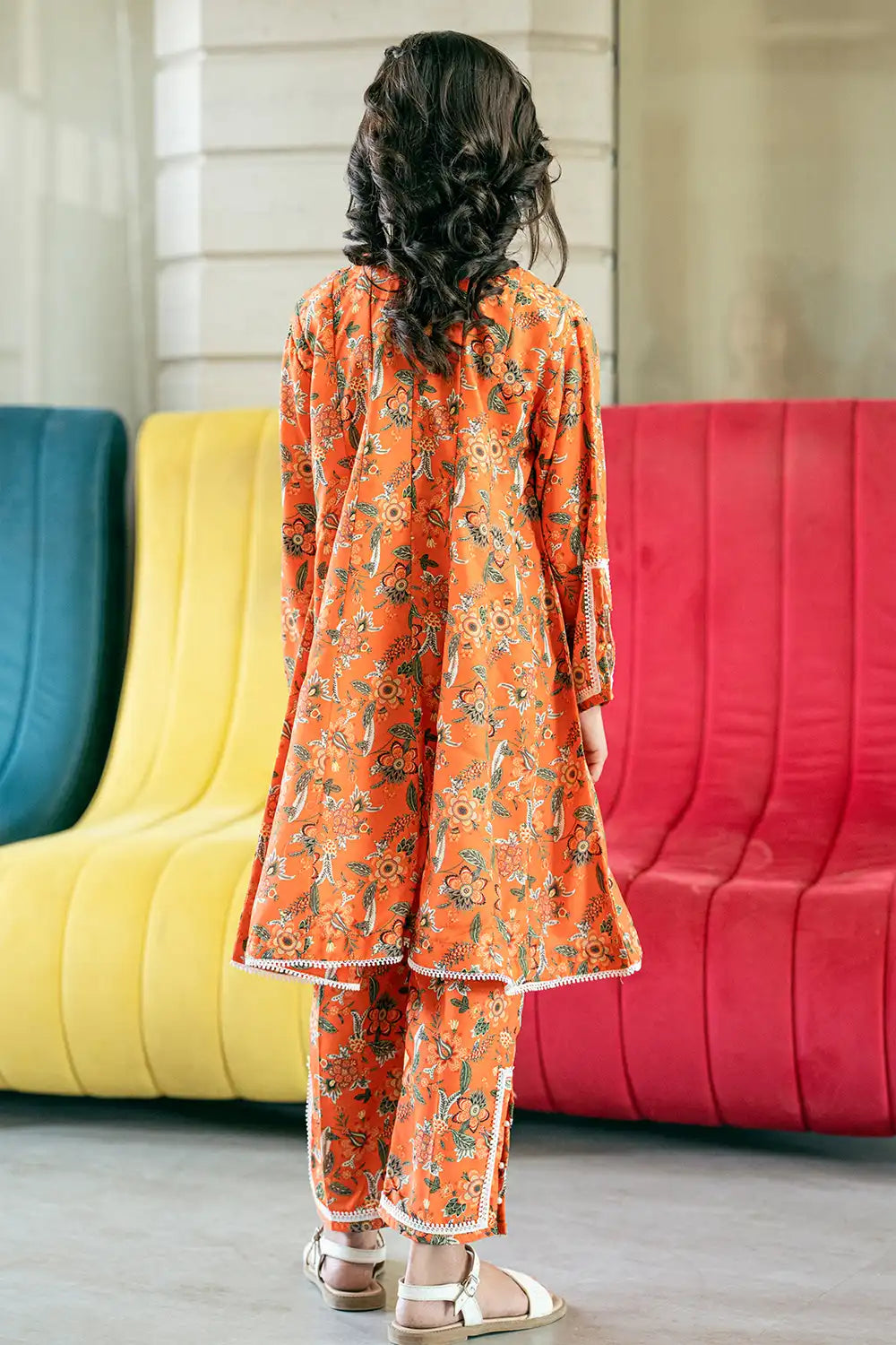 2 Piece Poly Lawn Printed Co-Ord Set – All Over Frock K-ALPRTW-046