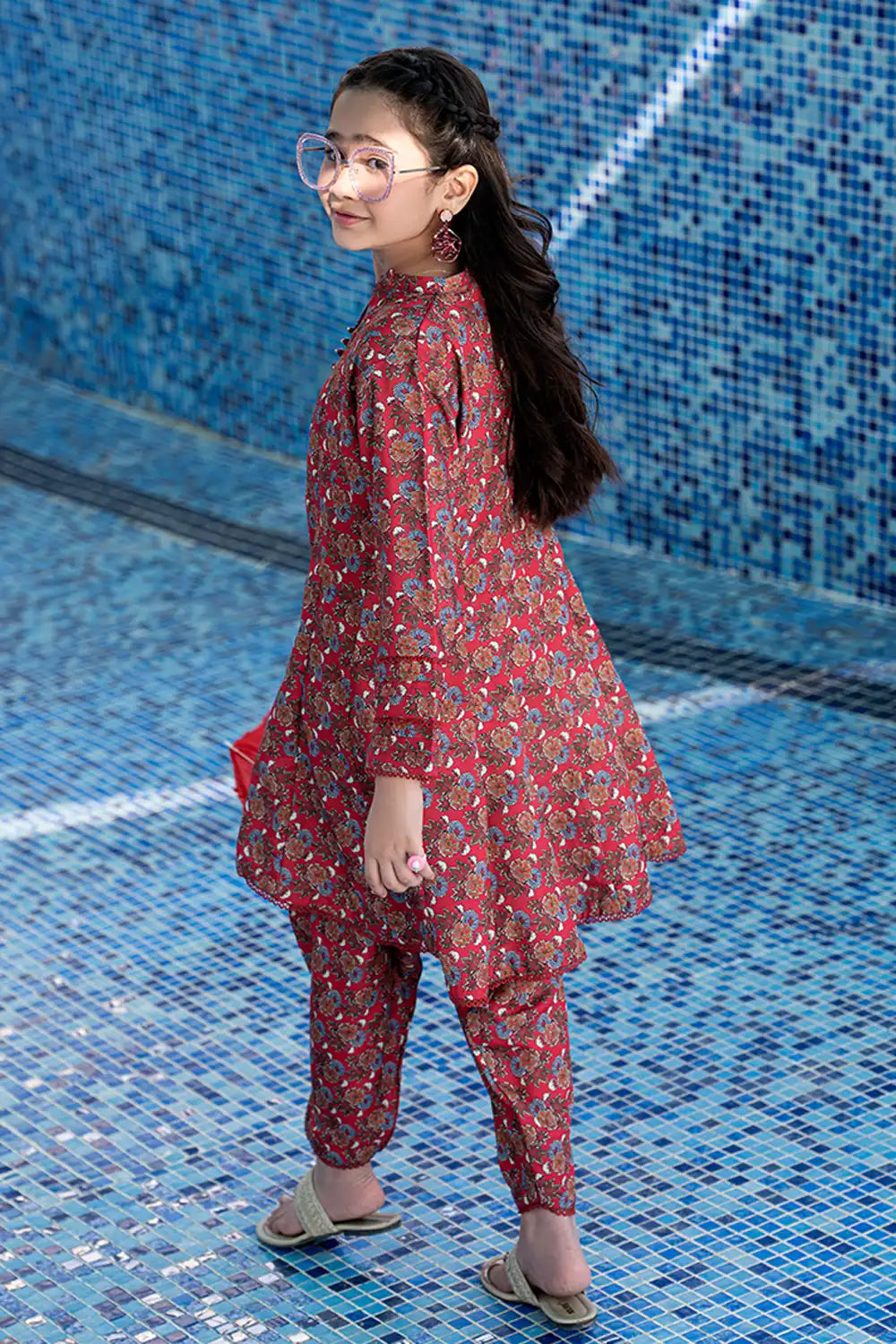 2 Piece Lawn Dress All-Over Printed Shirt with Shalwar K-ALPRTW-049