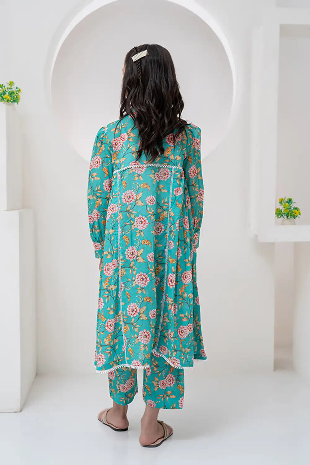 2 Piece Lawn Frock Style Co-ords Set K-ALPRTW-052