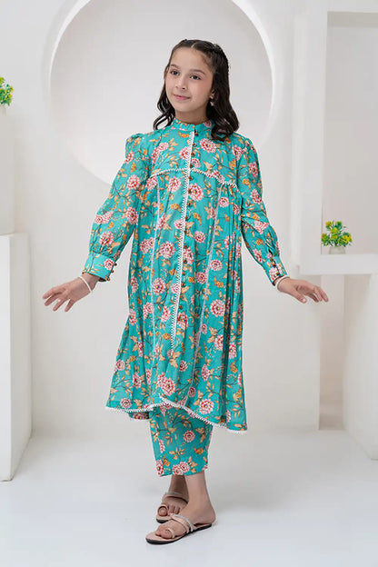 2 Piece Lawn Frock Style Co-ords Set K-ALPRTW-052