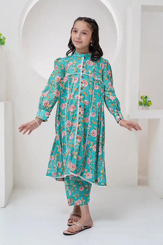 2 Piece Lawn Frock Style Co-ords Set K-ALPRTW-052