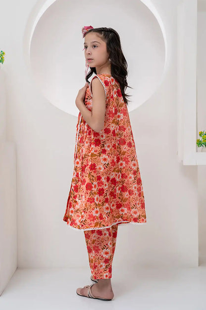 2 Piece Lawn A-Line Frock Angrakha Style K-ALPRTW-054