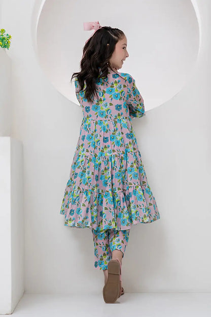 2 Piece Lawn Frill Frock Digital Printed K-ALPRTW-055