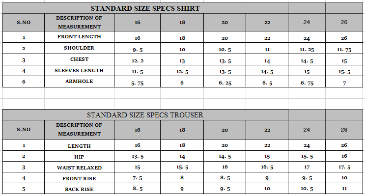 Size Guide