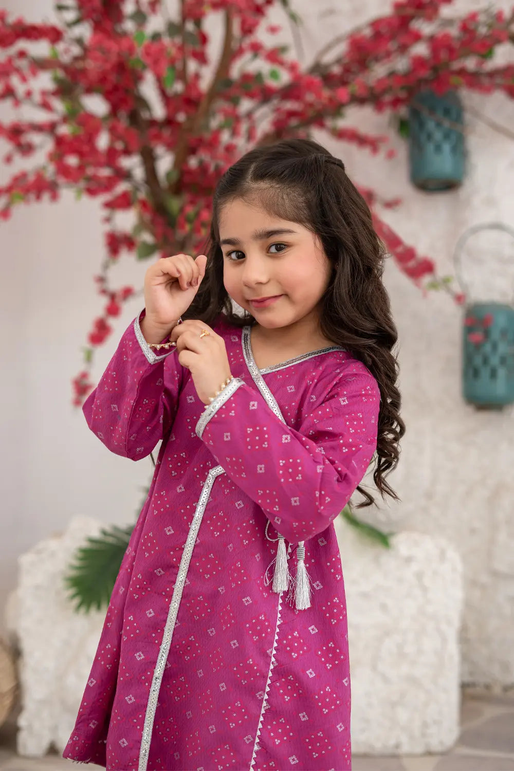 Printed Cotton Angrakha Gharara Co-Ord Set - K-MG-024