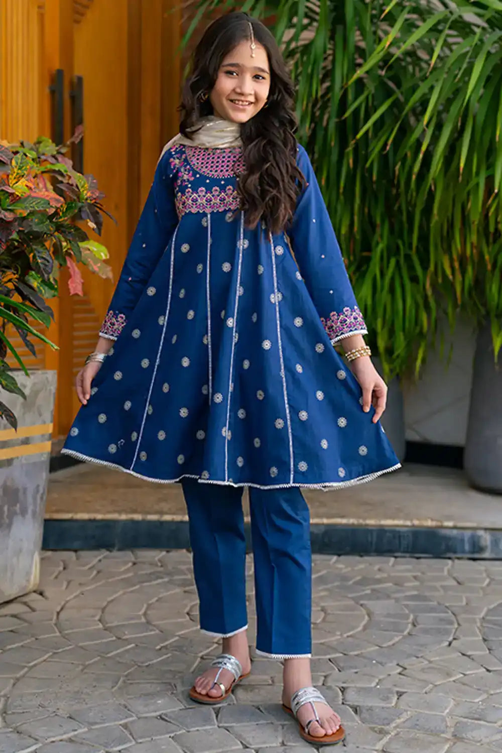 3 Piece Embroidered Suit K-SFC-003