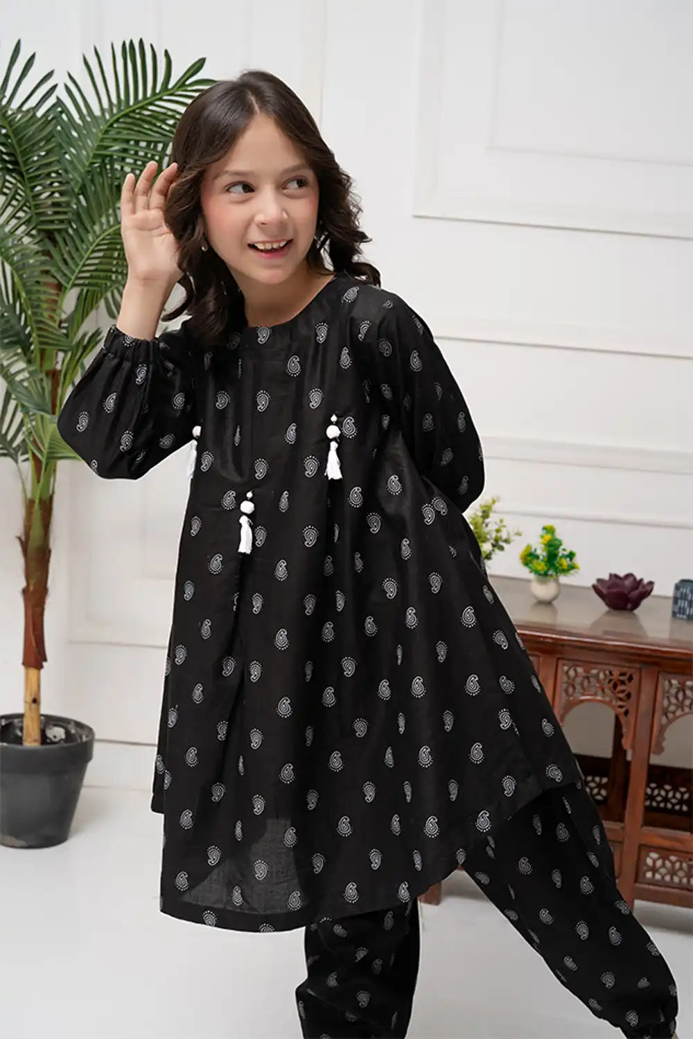 2 Piece Lawn Table Printed Co-Ords Set Frock Style K-TP-026