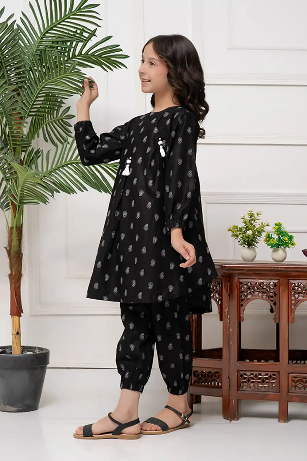 2 Piece Lawn Table Printed Co-Ords Set Frock Style K-TP-026