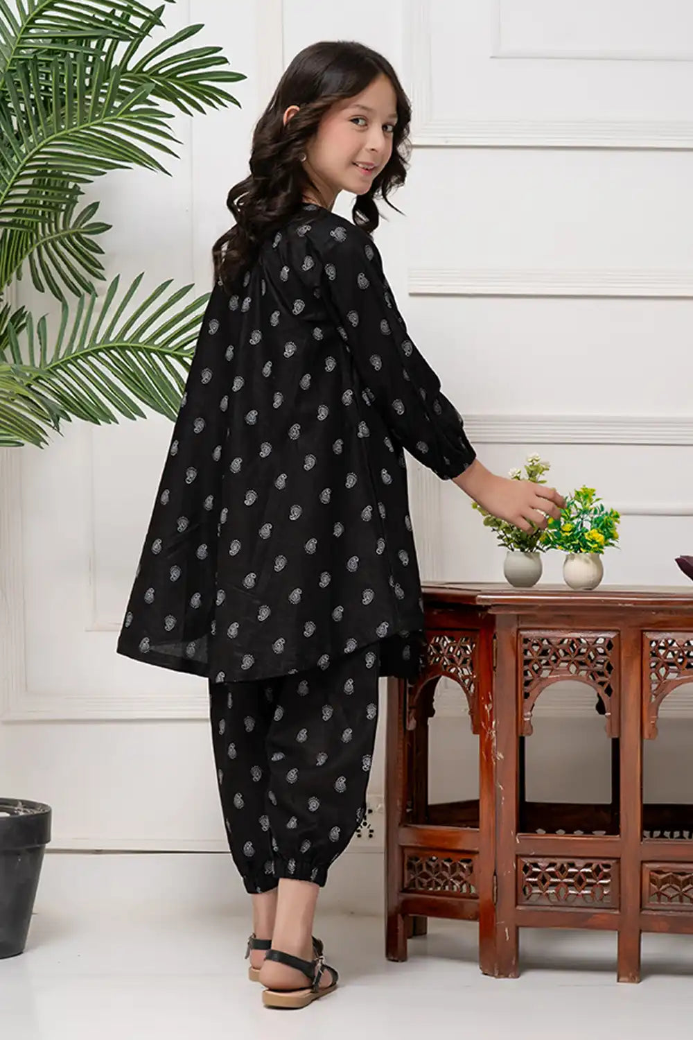 2 Piece Lawn Table Printed Co-Ords Set Frock Style K-TP-026