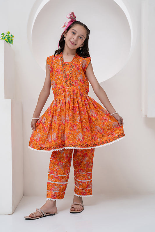 2 Piece Lawn Angrakha A-Line Frock K-ALPRTW-051