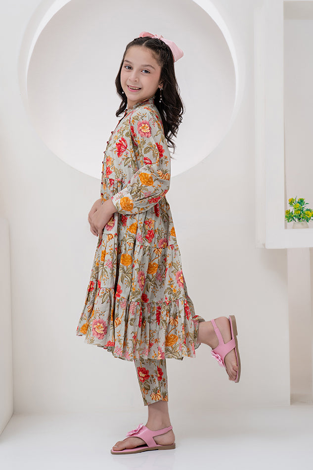 2 Piece Lawn Co-ords Frock K-ALPRTW-056