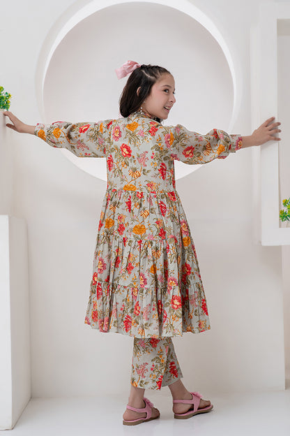 2 Piece Lawn Co-ords Frock K-ALPRTW-056