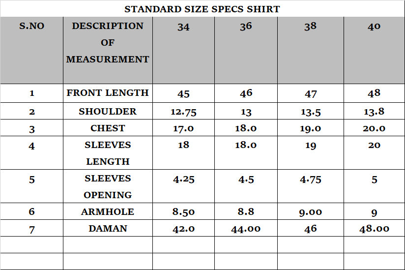 Size Guide