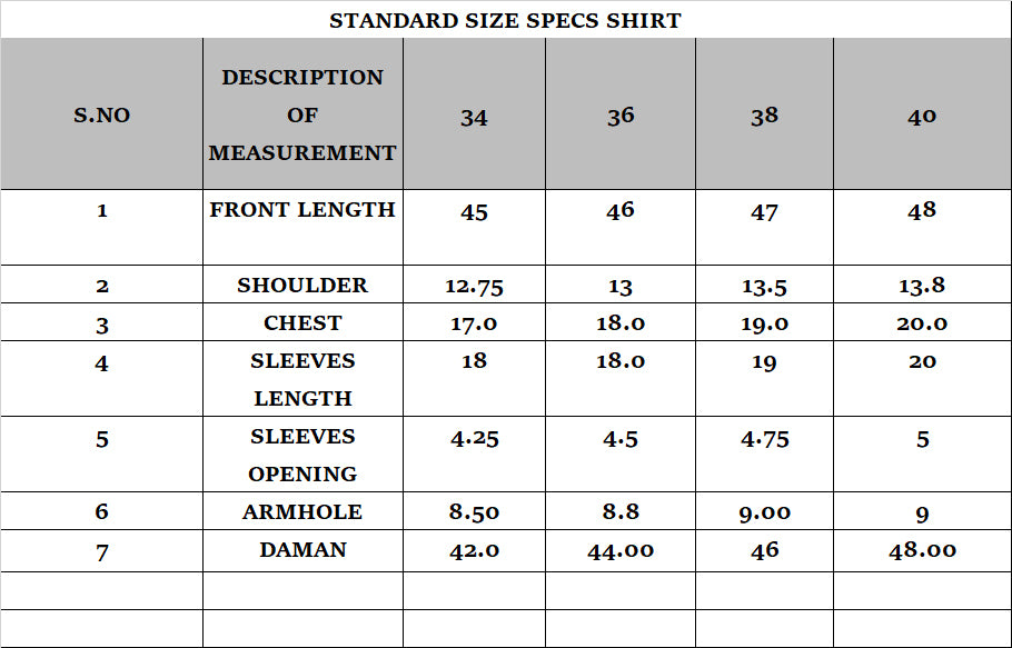 Size Guide