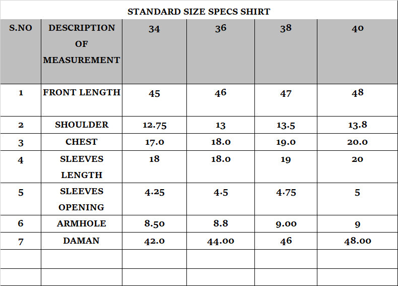 Size Guide