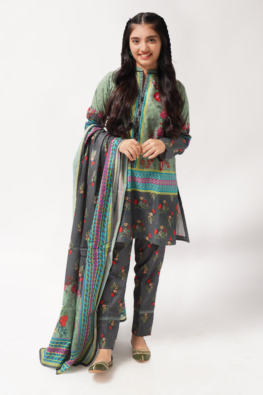 3 Piece Lawn Digital Printed Suit 3PCS-037