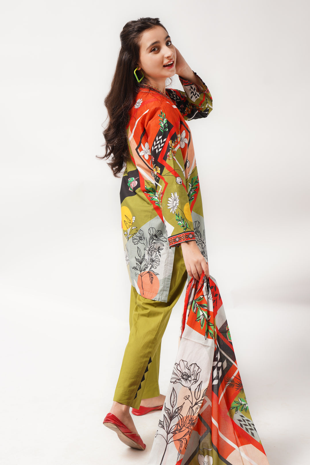 3 Piece Suit Digital Printed Lawn 3PCS-046