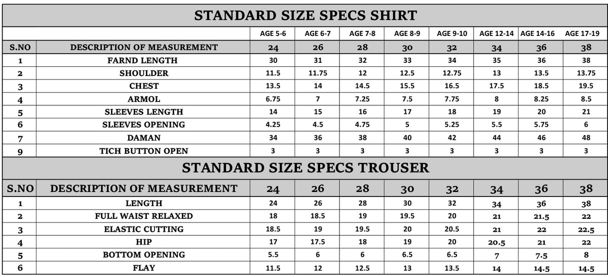 Size Guide