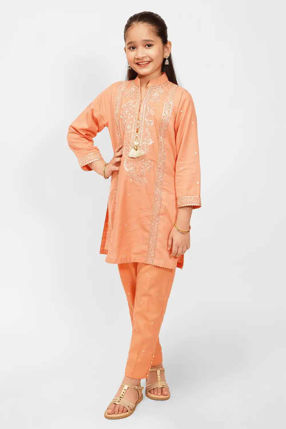 Embroidered Cotton Co-Ord Set - SFC-194