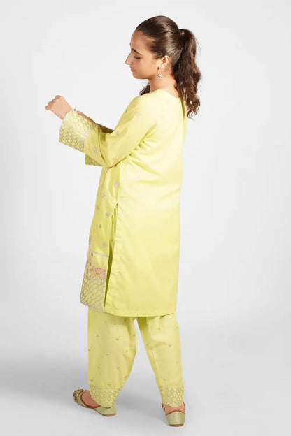 2 Piece Embroidered Suit with Floral Thread Work Festive wear SFC-195