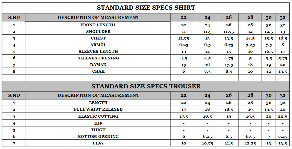 Size Guide